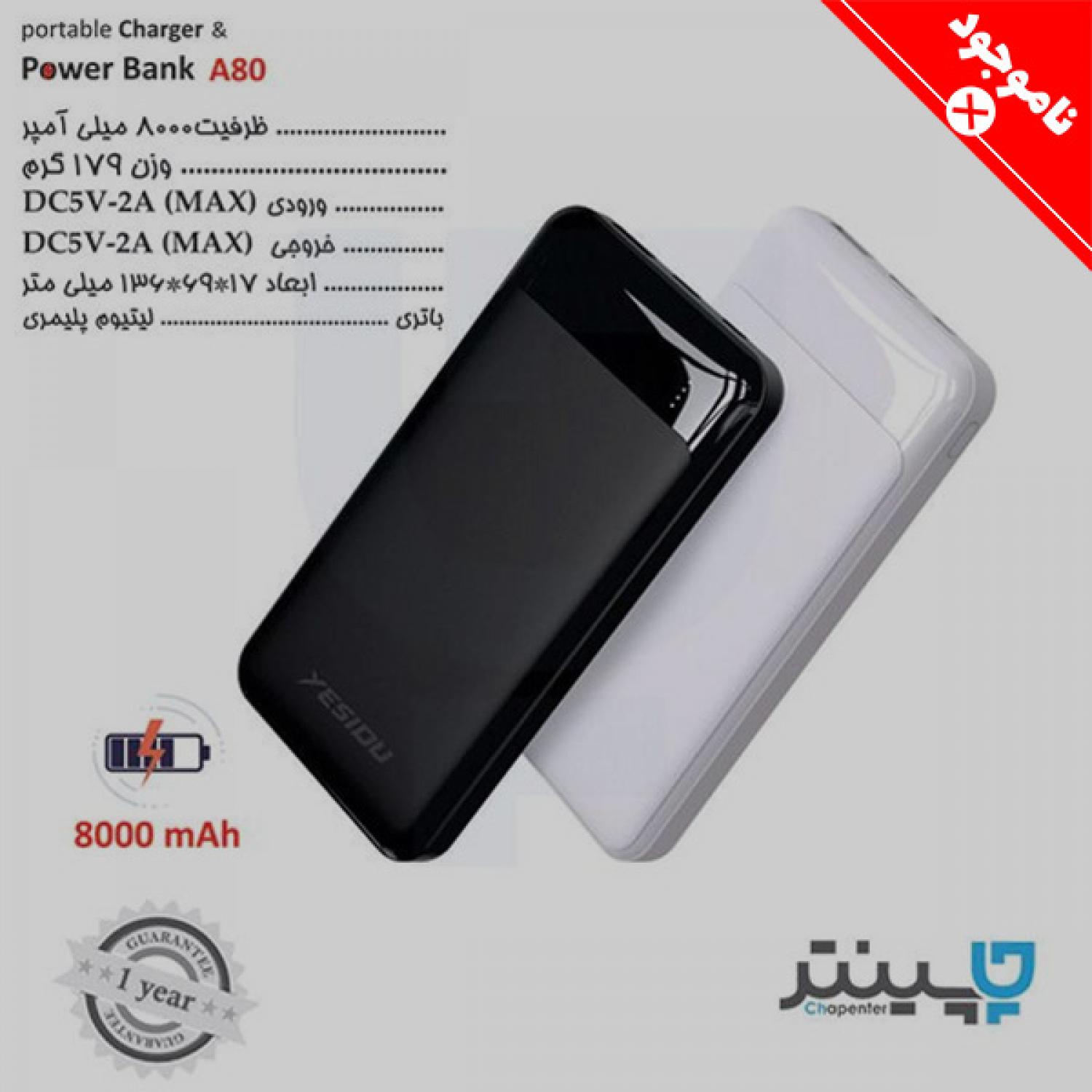 پاوربانک A80